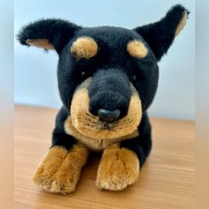 Demdaco Nat & Jules Doberman Pinscher stuffed plush puppy dog
